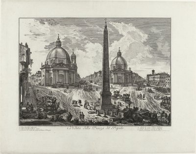 Vue de la Piazza del Popolo - Giovanni Battista Piranesi